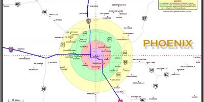 Mapa Phoenix oblasti