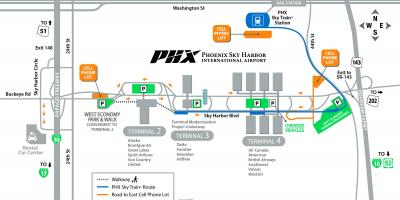 Phoenix international airport mapu