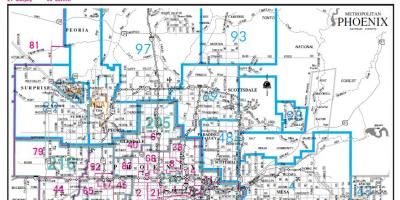 Phoenix únie high school district mapu