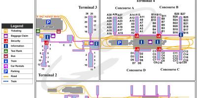 Mapa Phoenix sky harbor airport
