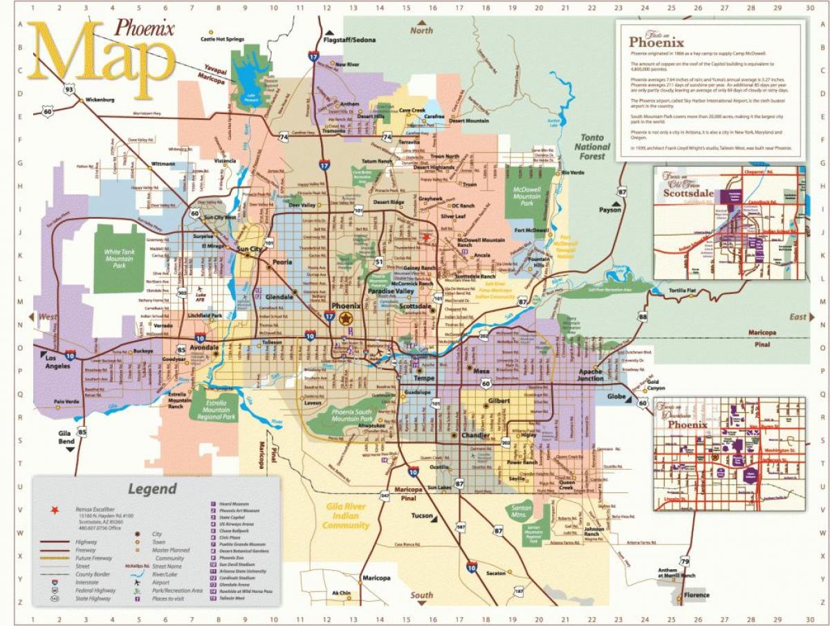 Phoenix autobusových liniek mapu